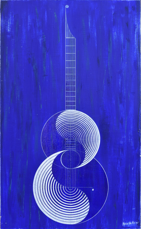 Regia la chitarra graffiata 99x60